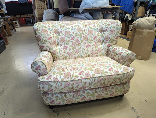 The upholstery workroom